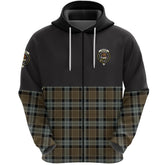 Graham of Menteith Weathered Clan Half Of Tartan Zipper Hoodie